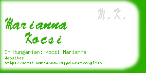 marianna kocsi business card